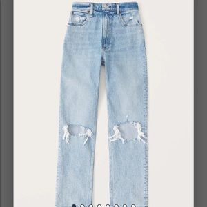 ABERCROMBIE 90s ULTRA HIGH RISE STRAIGHT LEG JEAN